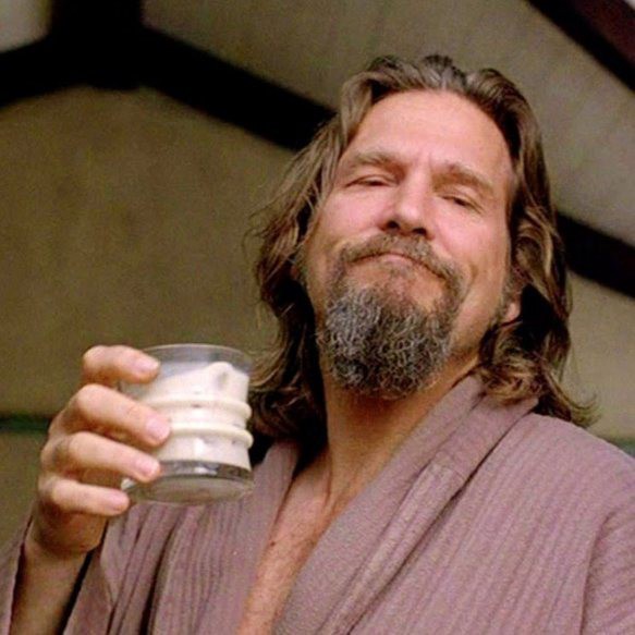 The dude, hoofdpersonage in The Big Lebowski drinkt een white russian