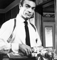 Sean Connery as James Bond drinking a Vodka Martini